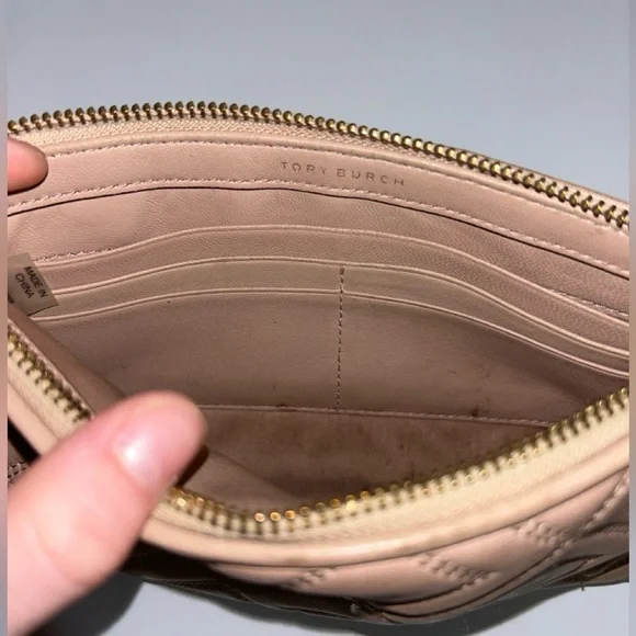 Tory Burch Fleming Crossbody Soft Leather Bag/Clutch in New Mink color - Picture 7 of 12